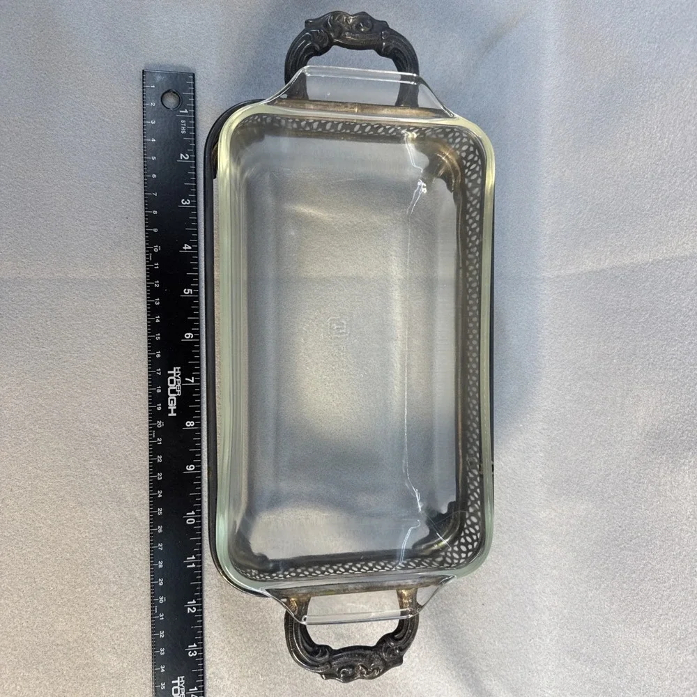 Anchor Hocking Baking Dish With Stand, 1 Quart, Vintage, Clear
